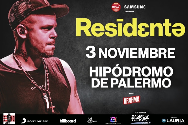 Residente anunció su show en Argentina! 3 de noviembre, Hipódromo de Palermo!