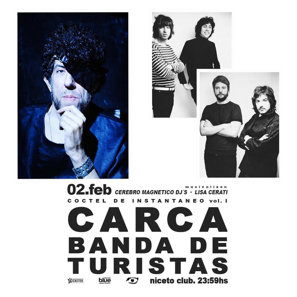 Banda de Turistas & Carca juntos en Niceto Club, 2 de febrero!