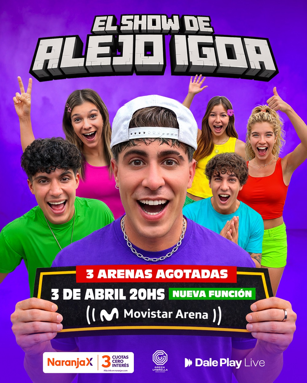 El Show de Alejo Igoa anuncia triple sold out y cuarta fecha en el Movistar Arena