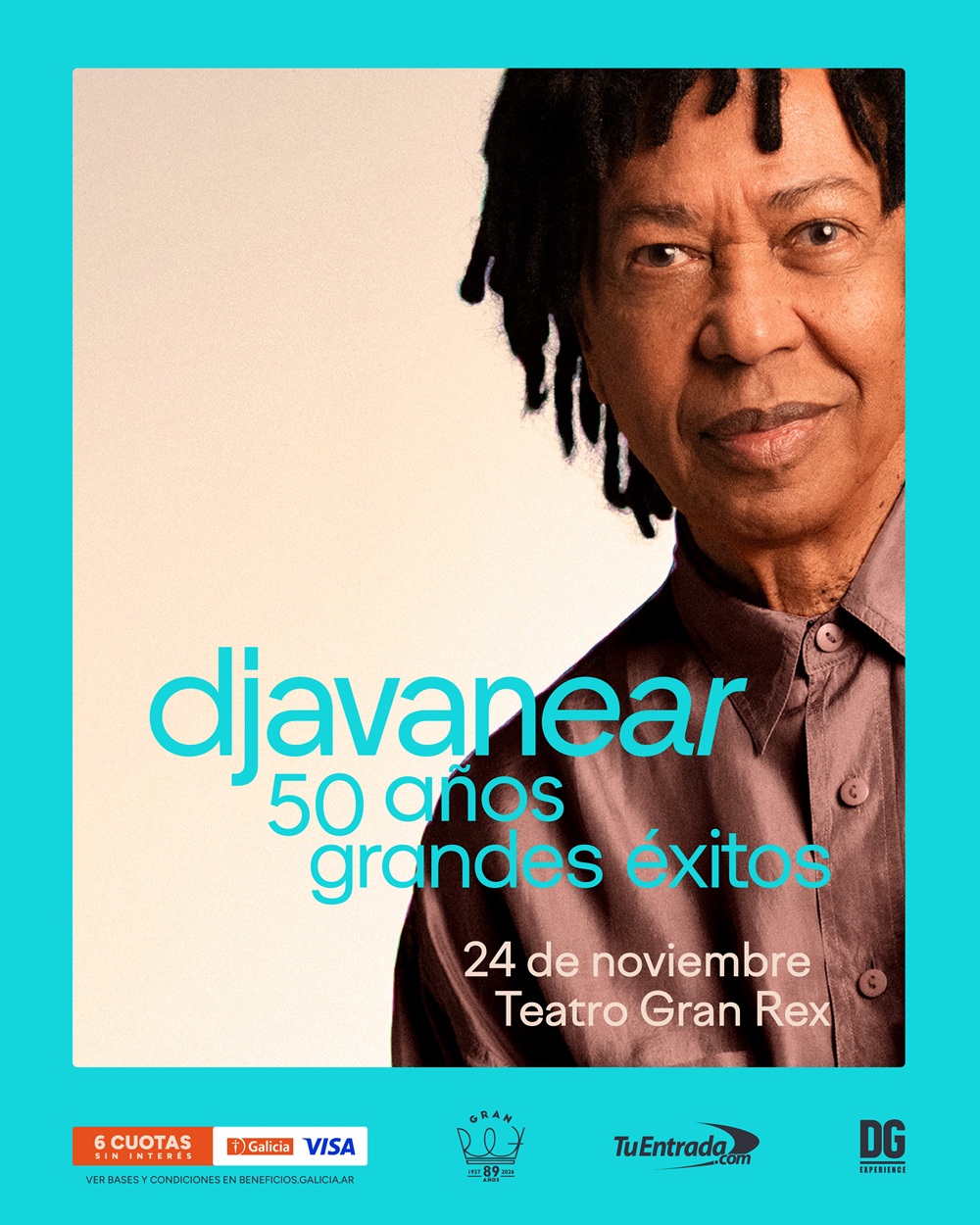 Djavan celebra 50 años de grandes éxitos en el emblemático Teatro Gran Rex
