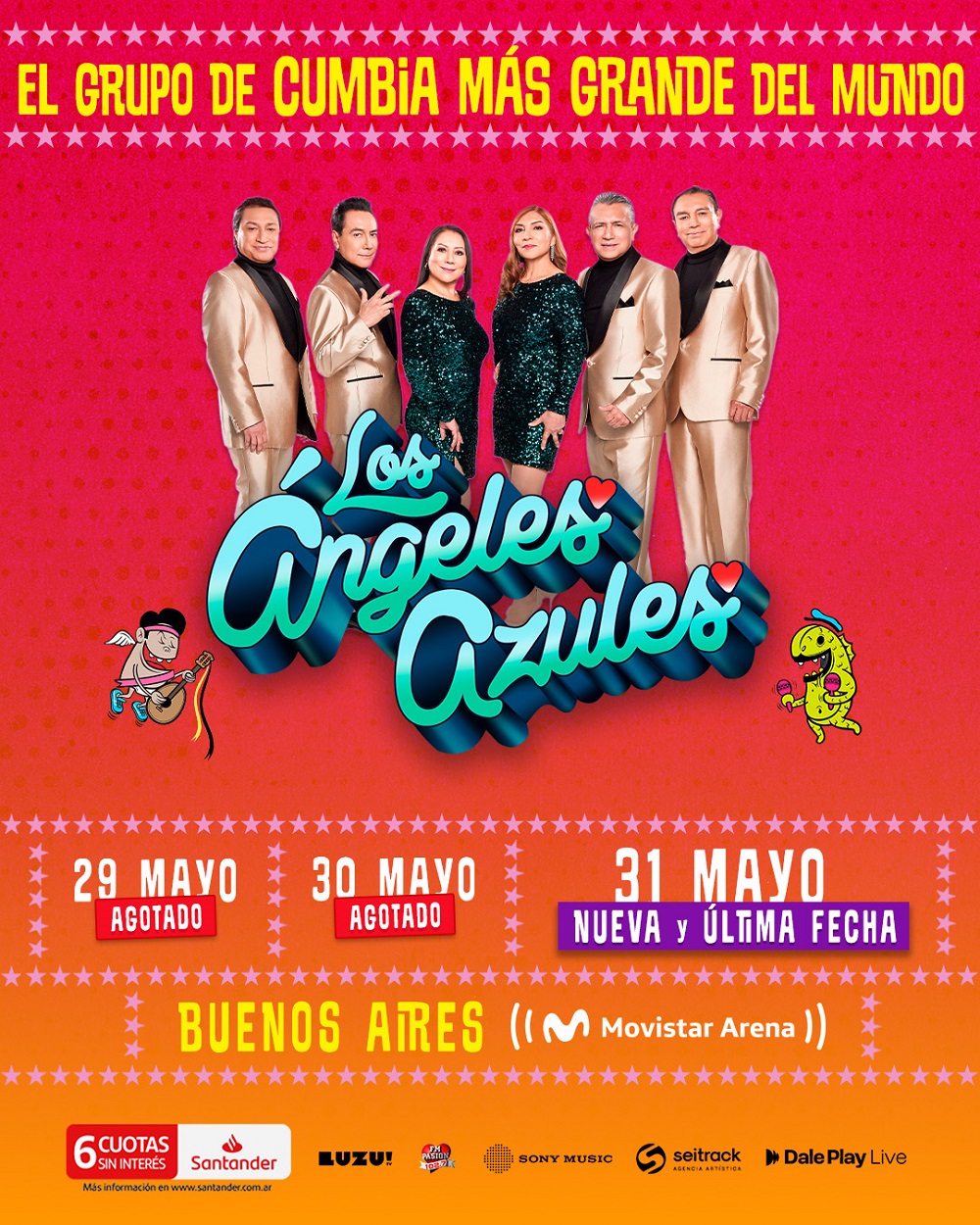 Los Ángeles Azules suman una tercera y última fecha en Buenos Aires por éxito total