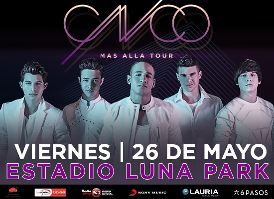 CNCO primera cita en Argentina, 26 de mayo en Estadio Luna Park!