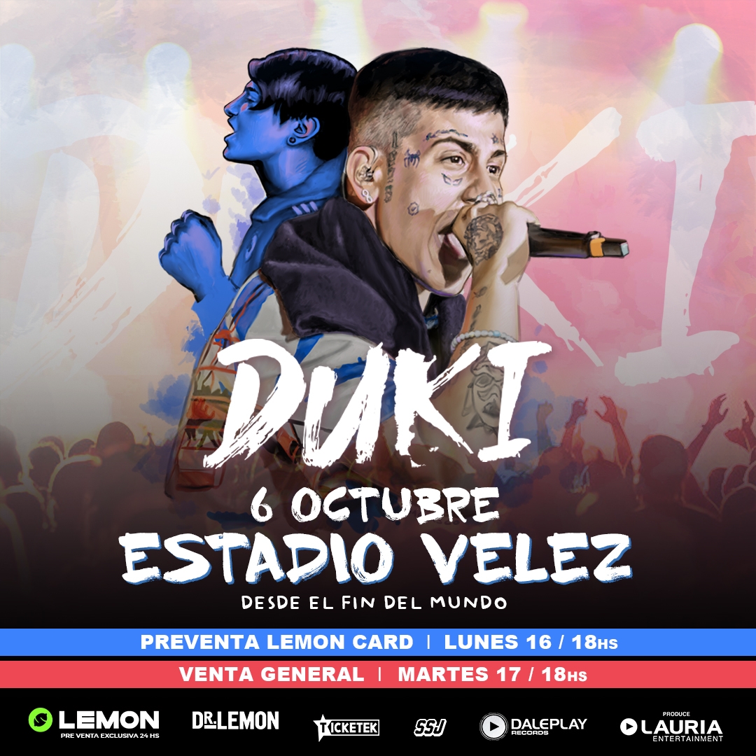 Duki de la Plaza al Estadio: vuelve a hacer historia y anunció su show en Vélez!