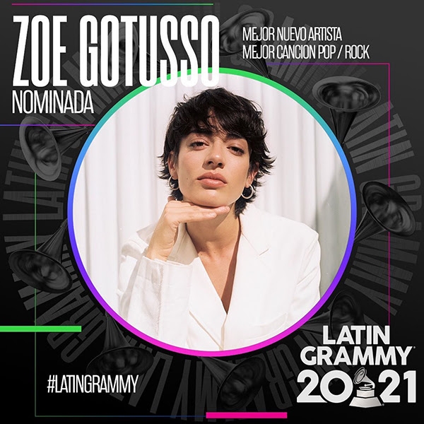 Zoe Gotusso recibió dos nominaciones al Latin Grammy